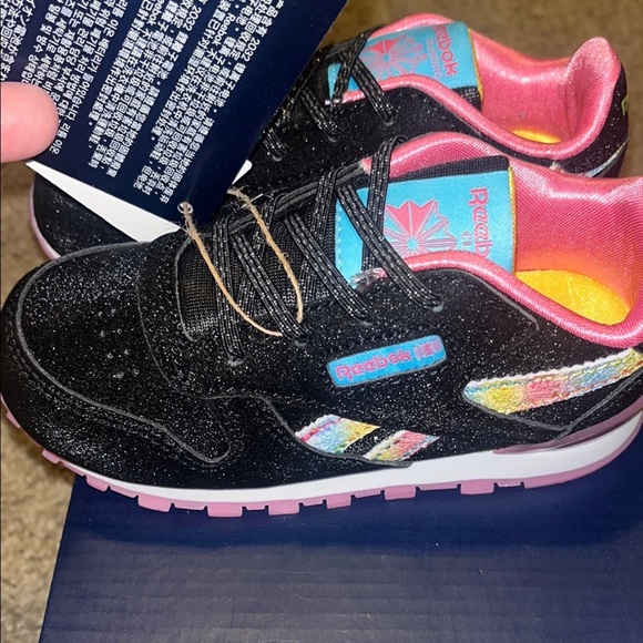 Reebok Black and Pink Sneakers with Cushioned Soles Light Up New in Box - Picture 4 of 5